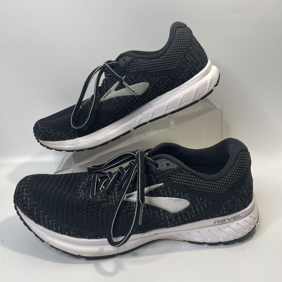 Brooks Revel 3 Womens Size 9.5 Black White Shoes Sneakers Running 1203021B012 - Picture 2 of 9